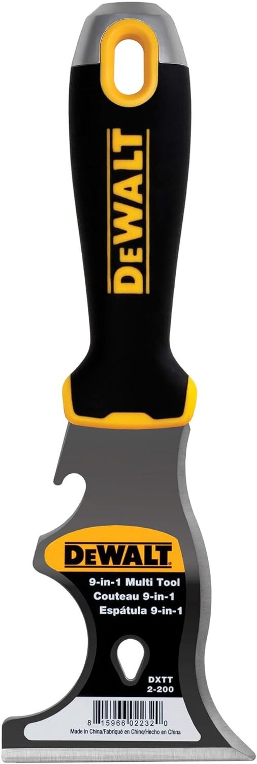 DEWALT 9-in-1 Painter's Tool | Straight Scraper, Curved Scraper, Gouger, Roller
