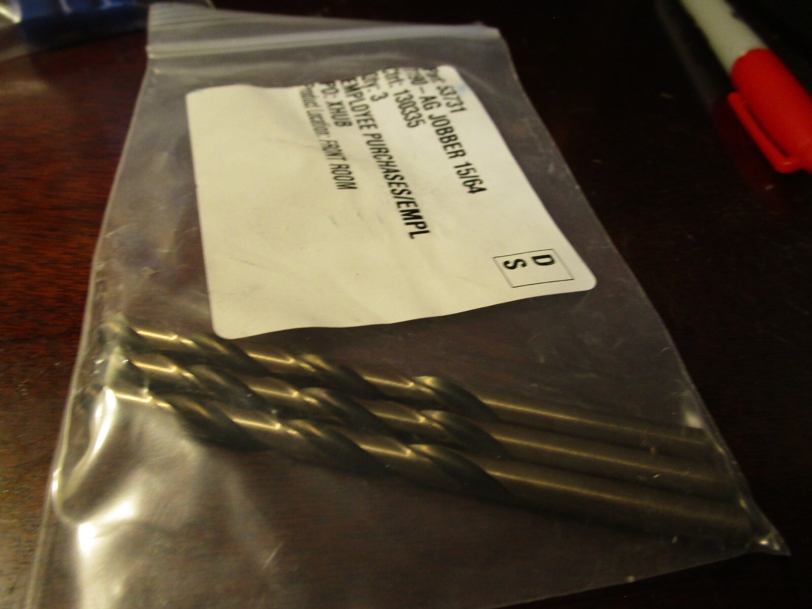 15/64" x 3-7/8" OAL 135° Split Black / Gold HSS Straight Jobber Drill QTY 3