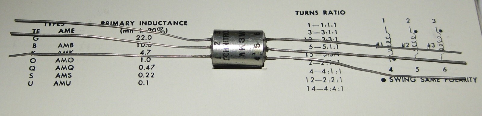 Technitrol Engineering AMK3WA Pulse Transformer, 4.7mH-3:3:1