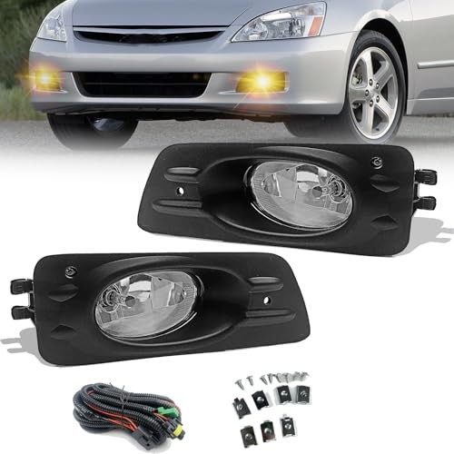 Fog Lights Compatible with Accord Sedan 2006 2006-2007 Accord Sedan Halogen