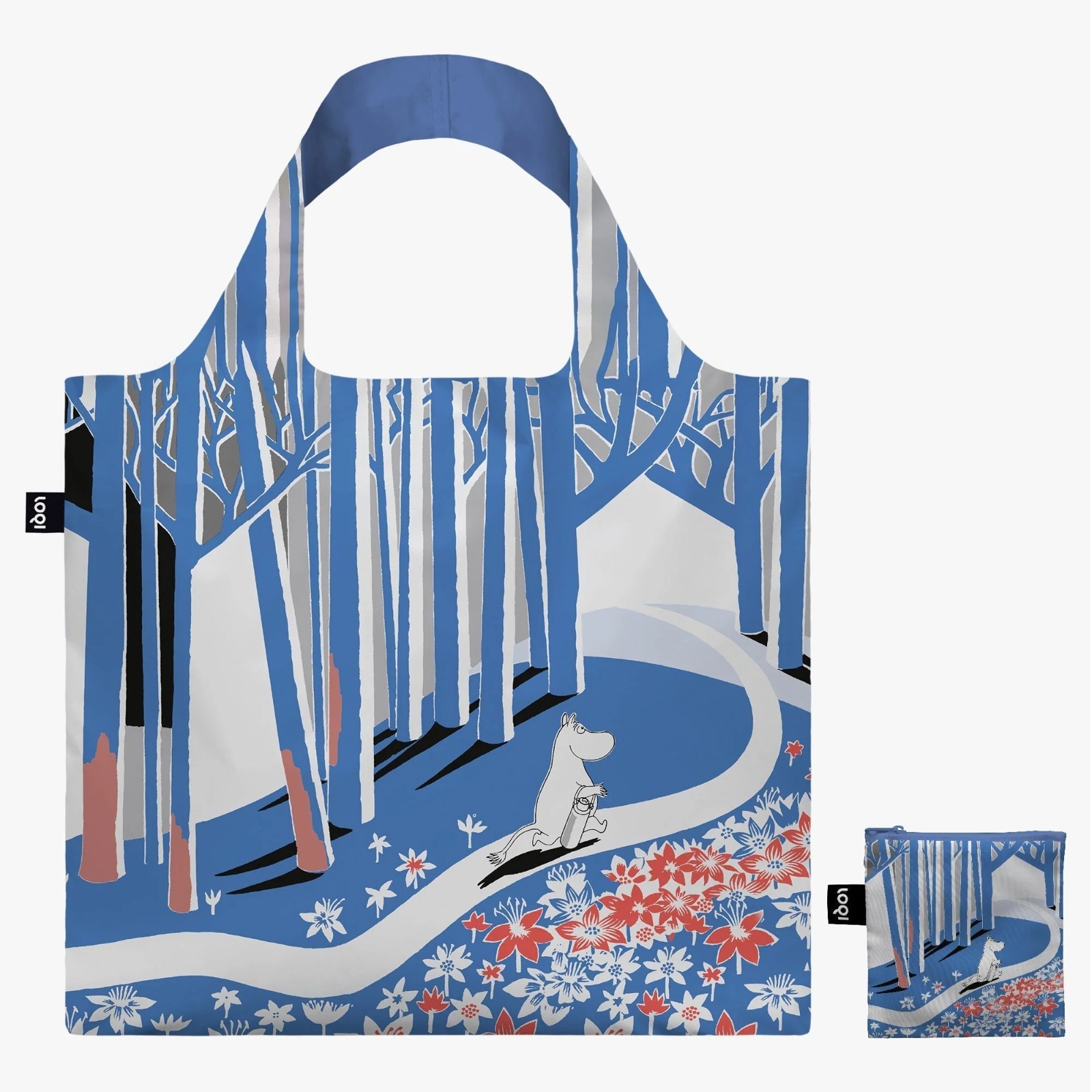 LOQI MOOMIN Blue Forest Recycled Bag