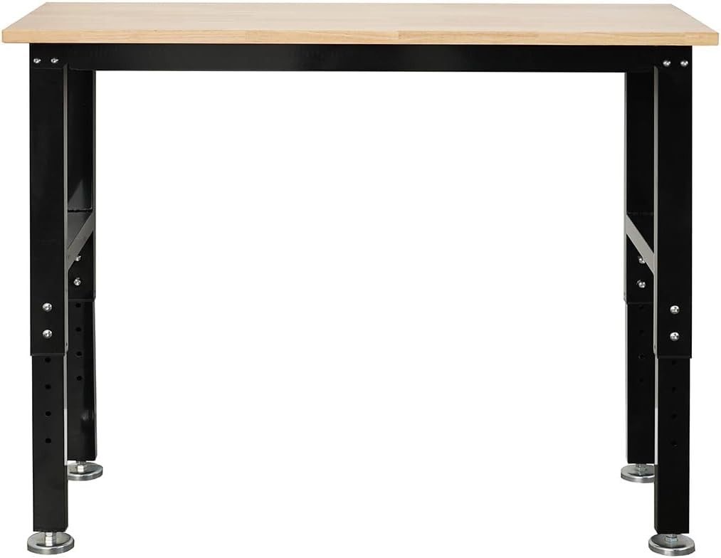 Workbench | 48” Adjustable Hardwood Work Tops | Premium Standard or Crank