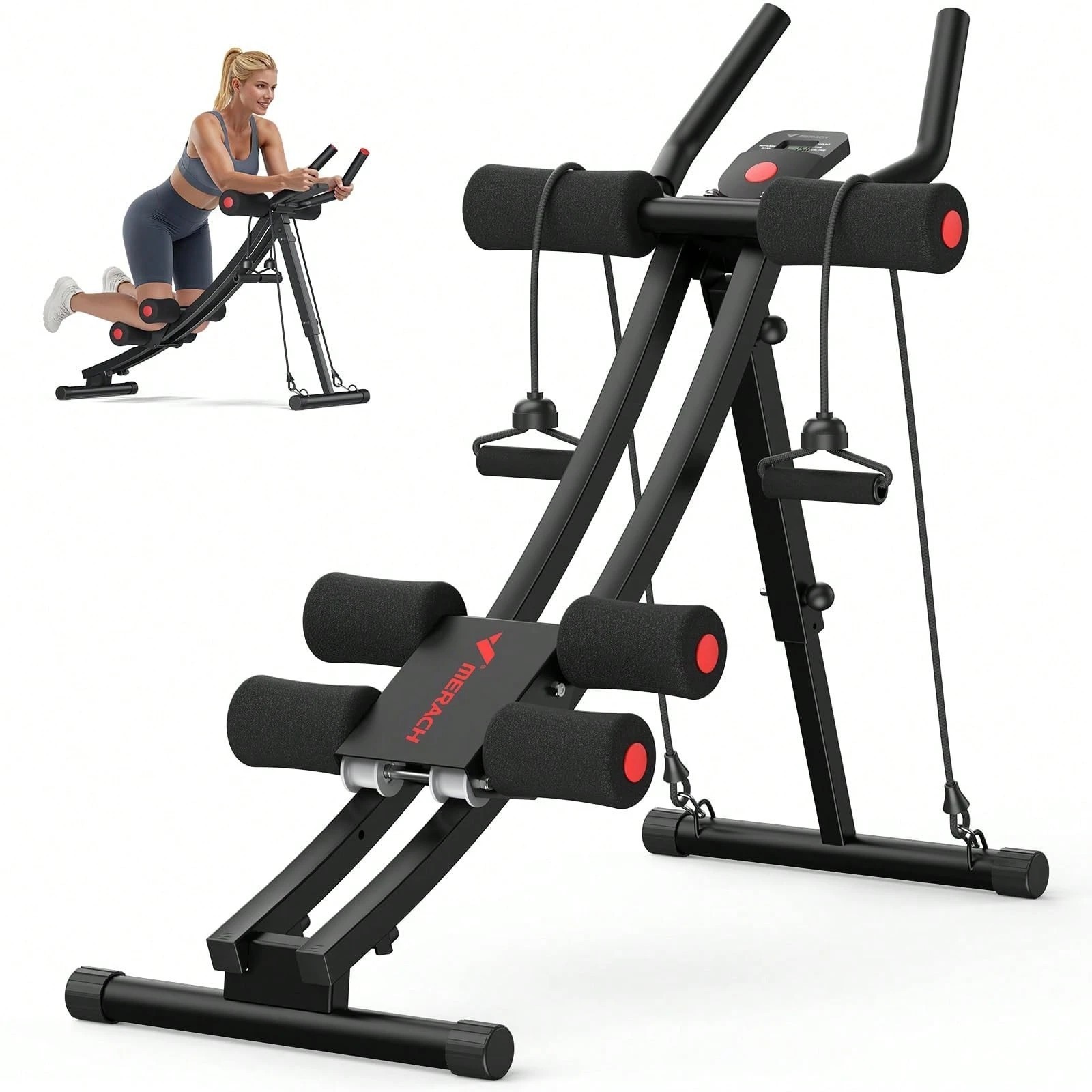 Arc Track Ab Machine Foldable Core Trainer Home Gym Abdominal Workout Equipment