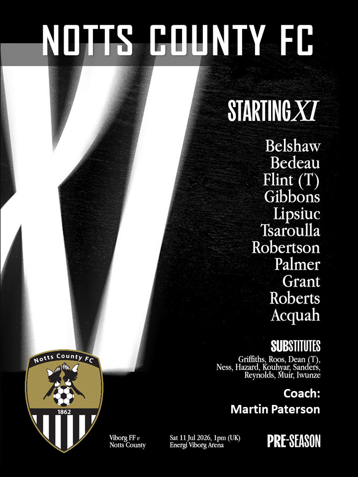 2026, VIBORG / RANDERS v NOTTS COUNTY! Friendly matches!