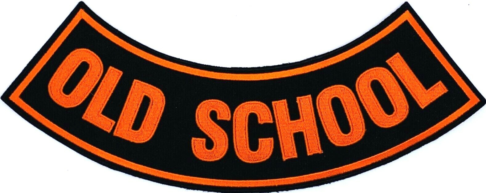 OLD SCHOOL MOTORCYCLE VEST 11" ROCKER EMBROIDERED PATCH CL-24