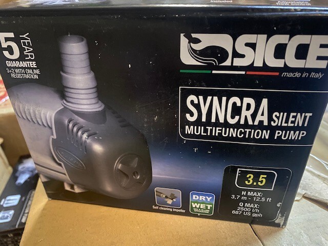 SICCE SYNCRA SILENT 3.5 AQUARIUM WATER PUMP (660 GPH)