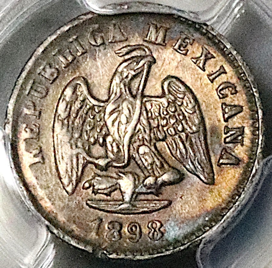1898-Go PCGS AU Mexico 5 Centavos Mule Peso Die Guanajuato Mint Coin (26030101C)