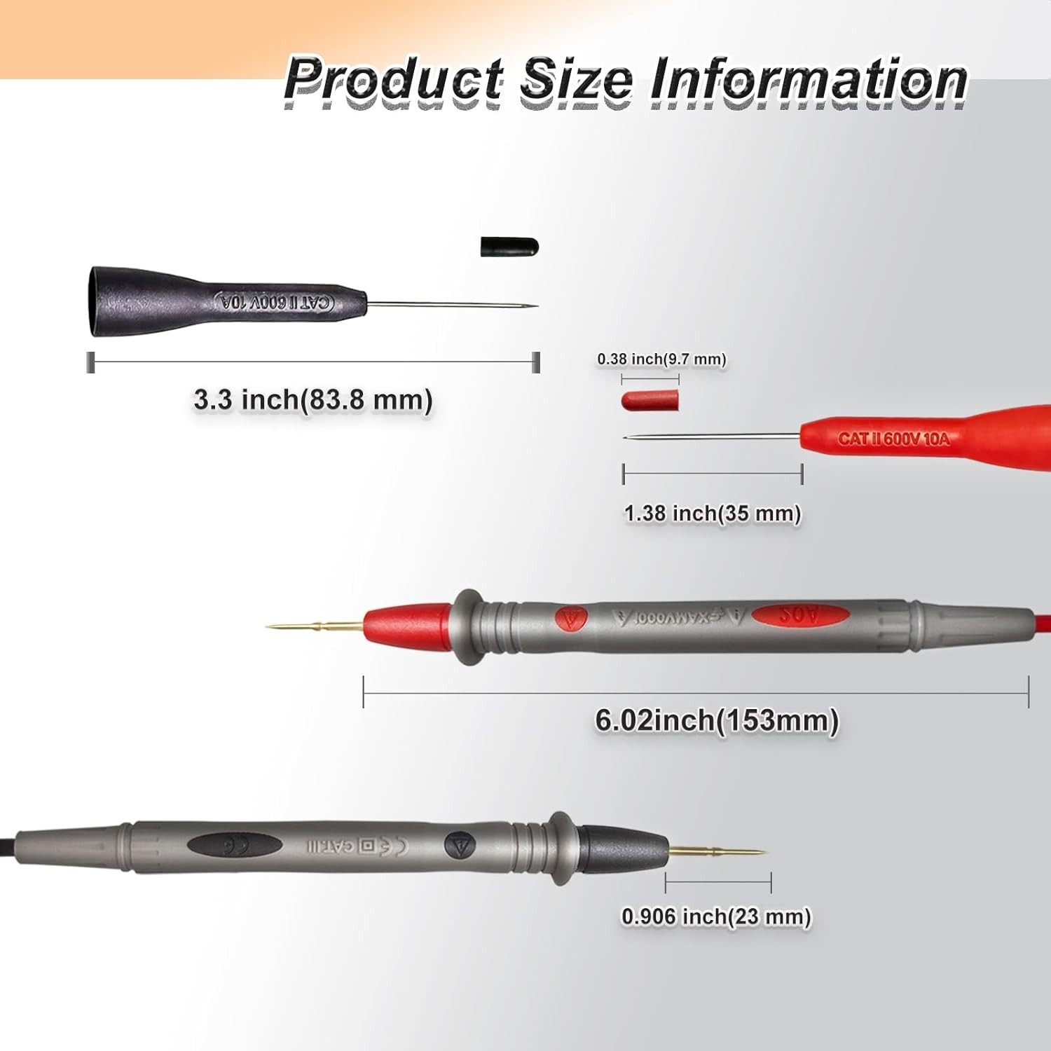 Multimeter Leads Kit, 49" Premium Silicone Multimeter Test Lead Set,...