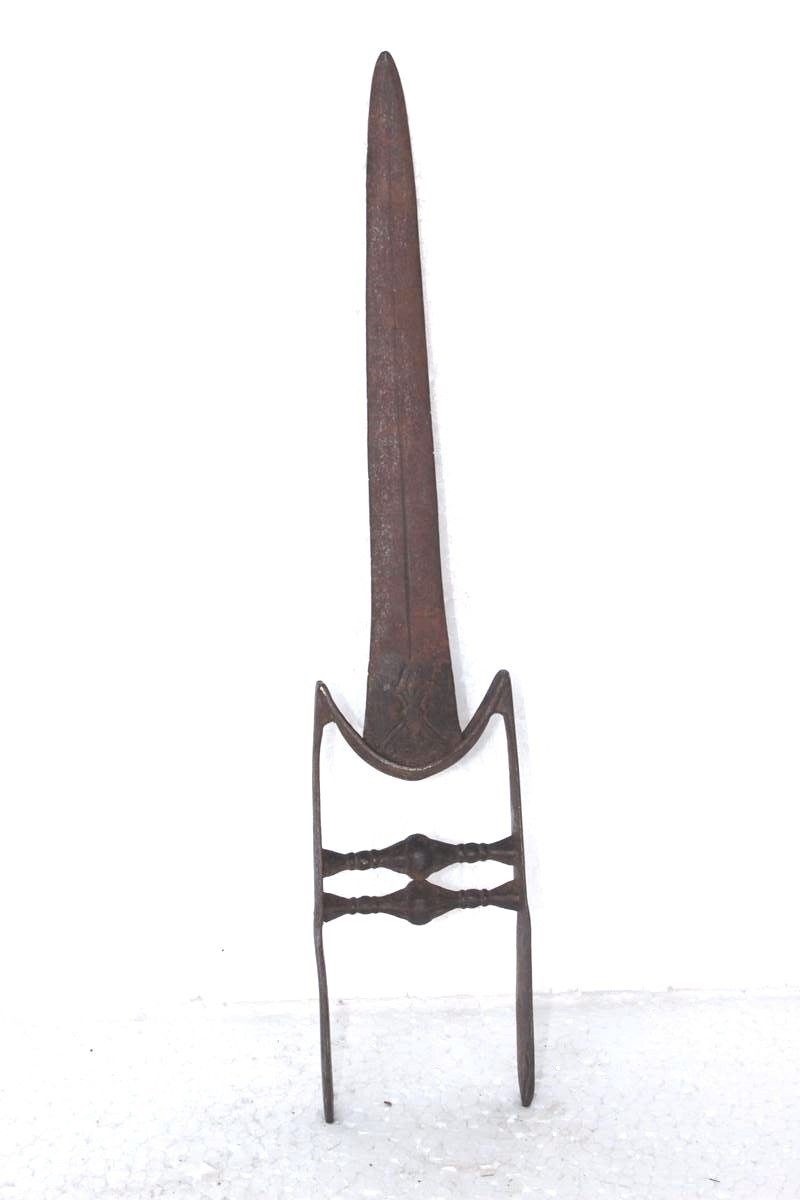 Katar Dagger Tiger Knife 1900s Old Indian Rare Hand Forged Steel Antiques