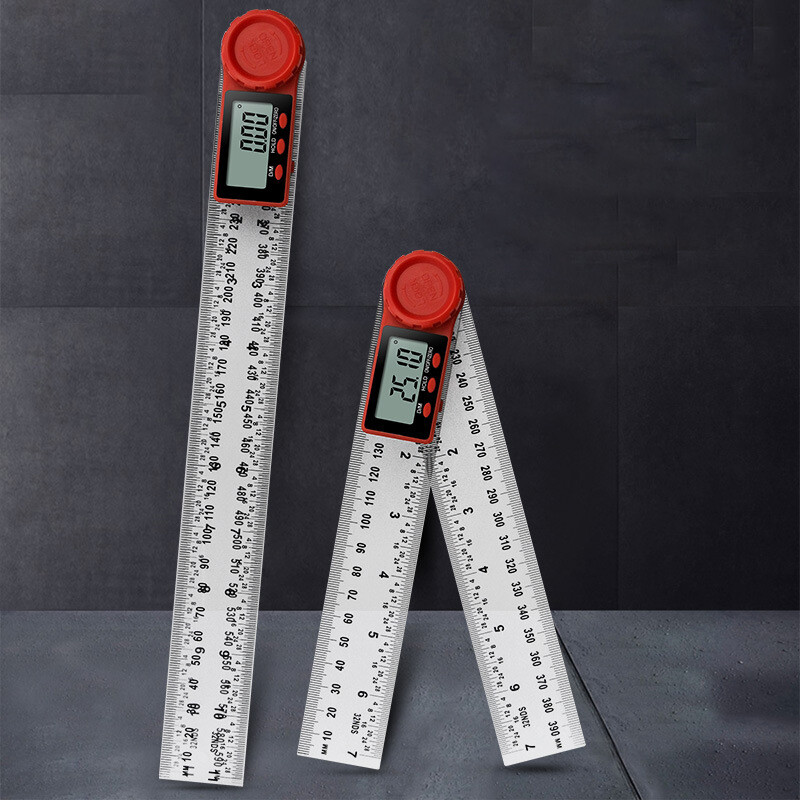 200mm/300mm Digital Protractor Inclinometer Goniometer Angle Rule 360°