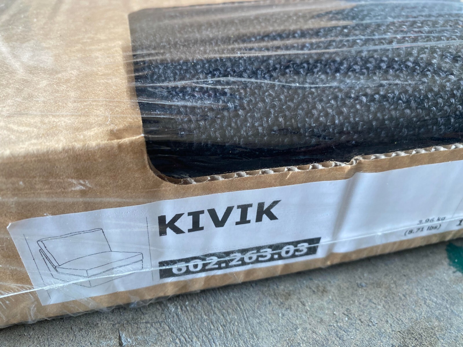 NEW IKEA KIVIK 1-Seat Section Chair Cover Slipcover - Teno Black / Gorgeous !
