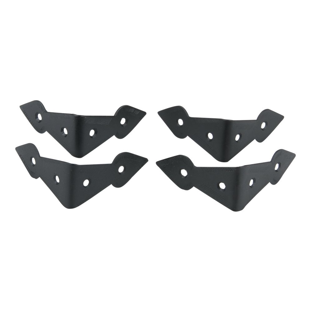 Set of 4 Hardware Surface-Mounted Chest/Trunk Corner/Box Corners Natural Blac...