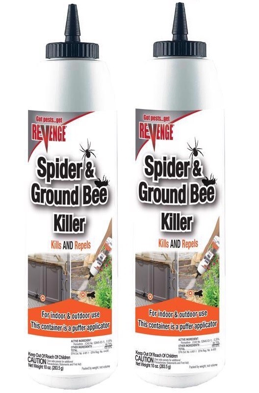 2 Bonide REVENGE Spider & Ground Bee Killer Ready-to-Use Insect Killer Dust 10oz