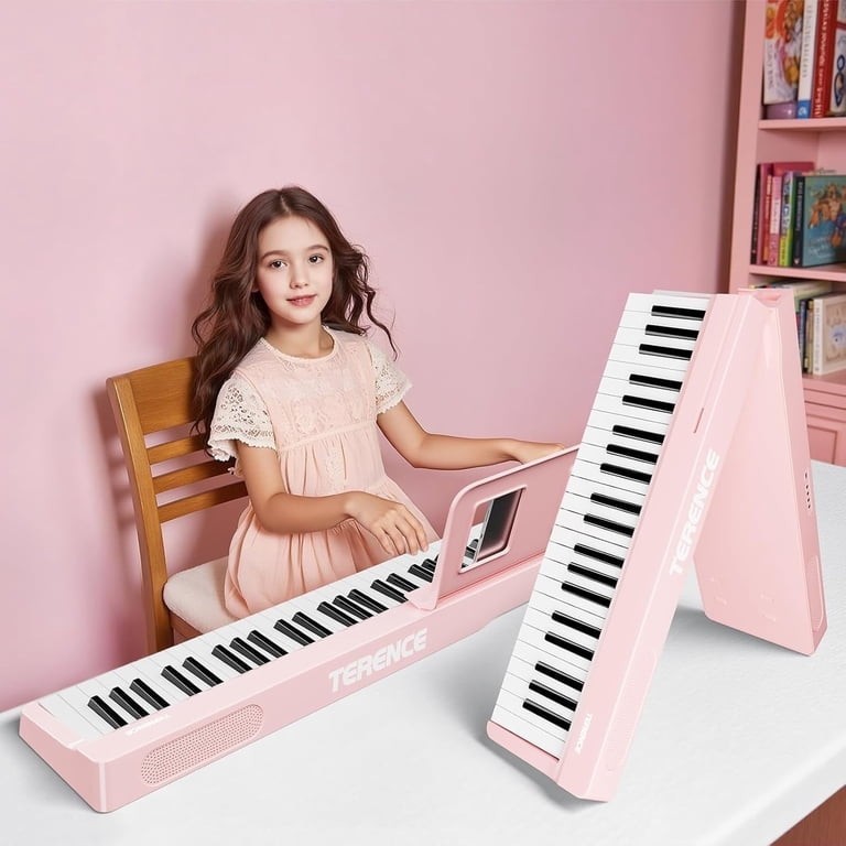 ​Terence V20 88 Key Semi Weighted Folding Digital Piano Portable Bluetooth MIDI