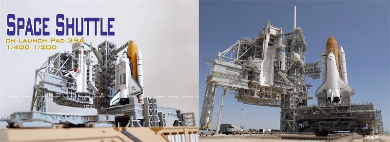 1/400 39A Space Shuttle Launch Site 3D Printed Finished Model