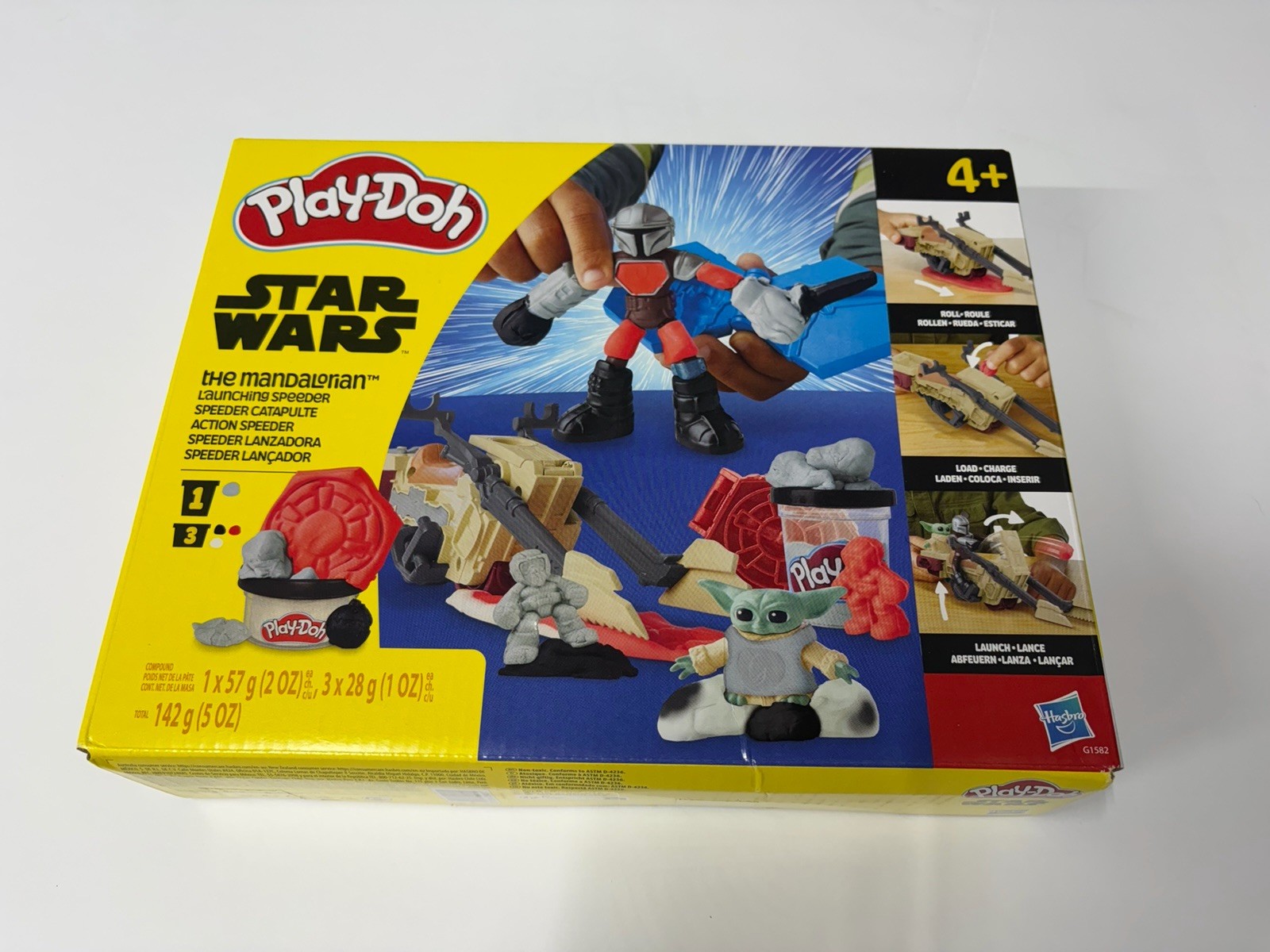 Play-Doh Star Wars The Mandalorian Launching Speeder Catapulte Playset - New