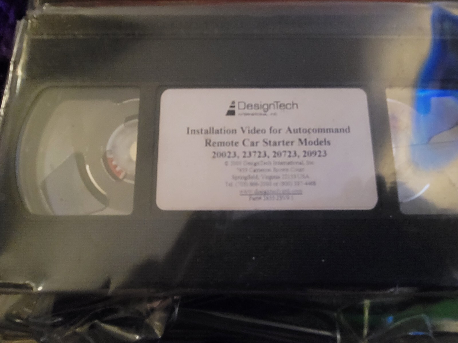 NEW - Design Tech AutoCommand Remote Car Starter Module Model #23923 + VHS TAPE