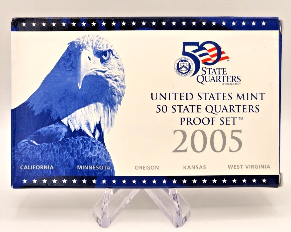 2005 United States Mint 50 State Quarters Proof Set- (S) with COA
