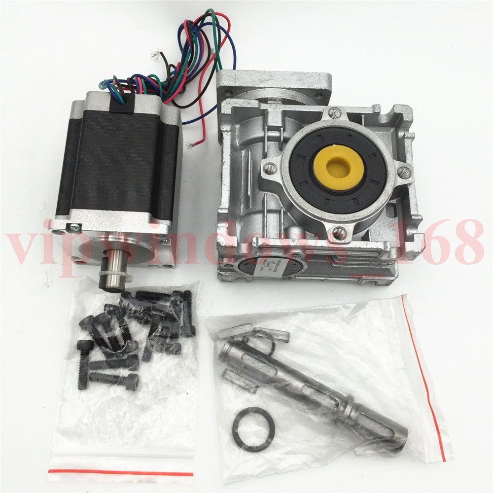 Nema23 Gear Ratio 7.5:1 Worm Gearbox Stepper Motor 8.25Nm 3A L56mm Speed Reducer