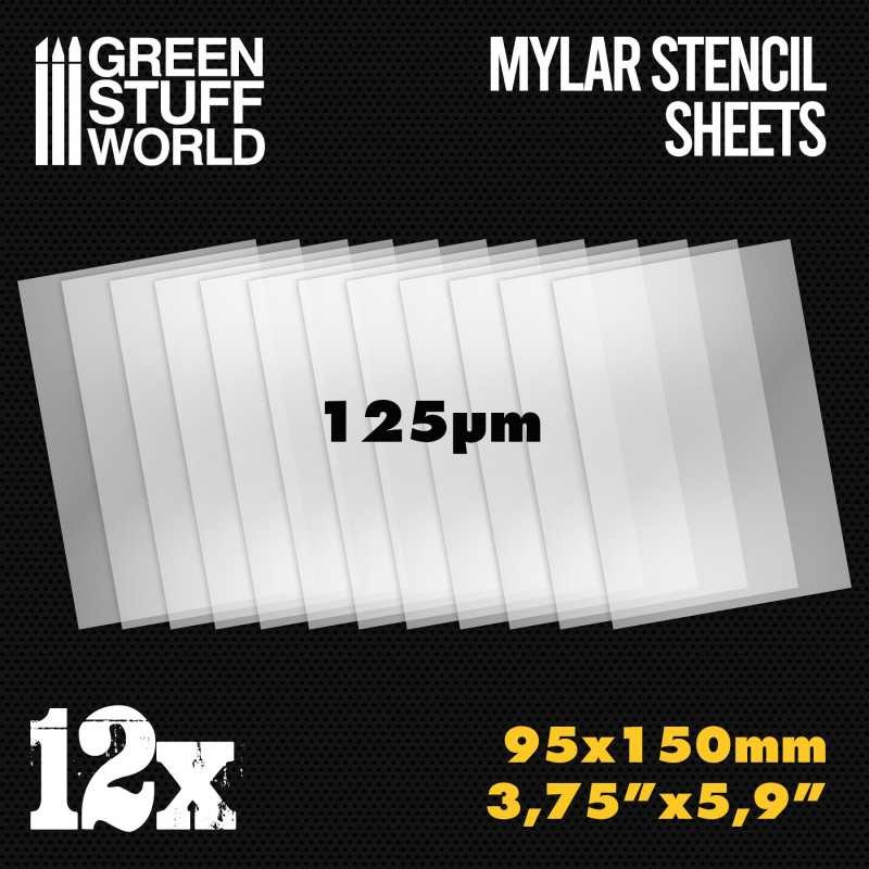 Green Stuff World for Models and Miniatures Small Mylar Stencil Sheets 10354