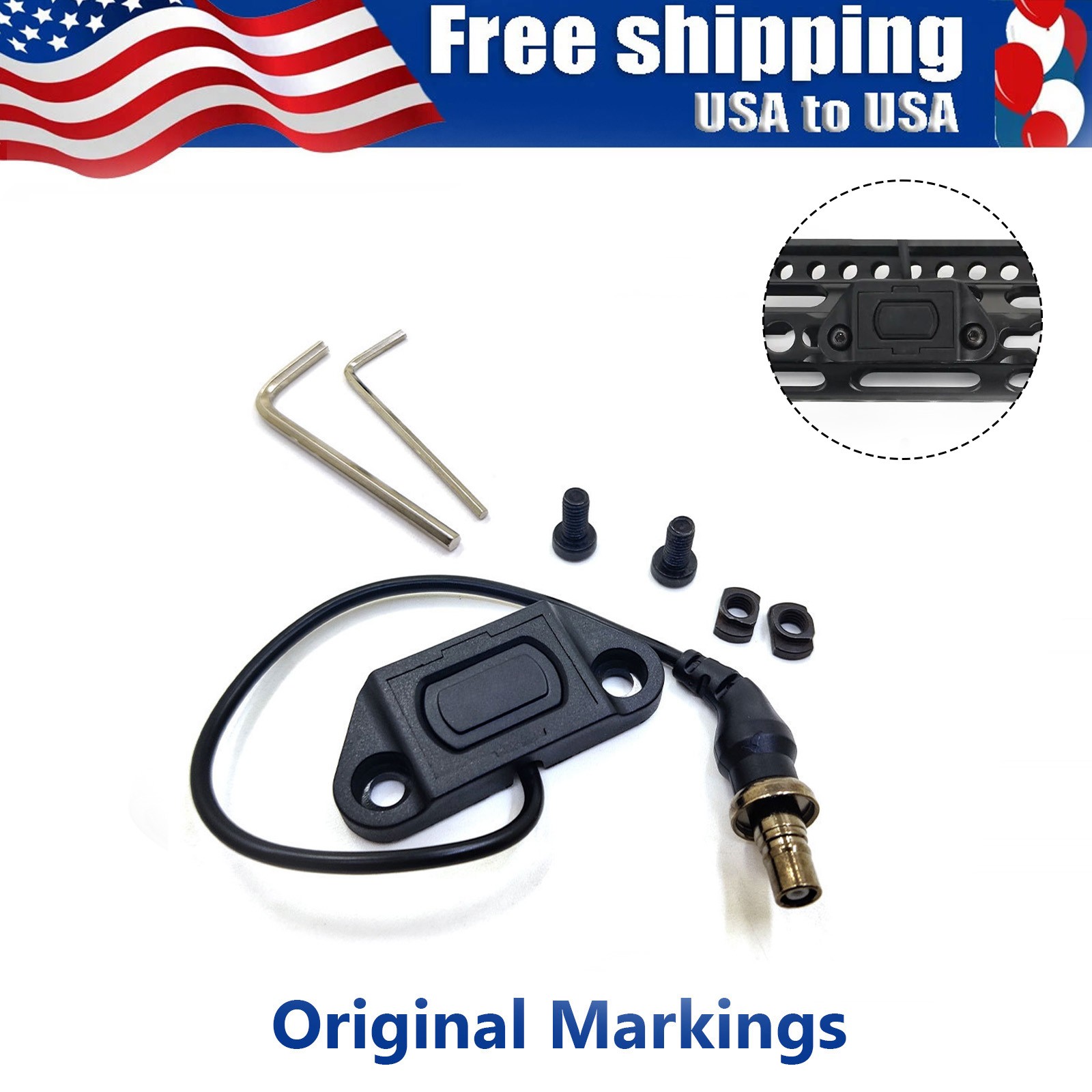 Tactical Button Remote Switch for M300 M600 Light Picatinny Mlok Rail Mount