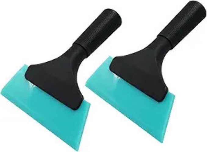 2 Pcs Small Squeegee 5 Inch, Rubber Blade Window Tint Squeeg Color: Light Blue