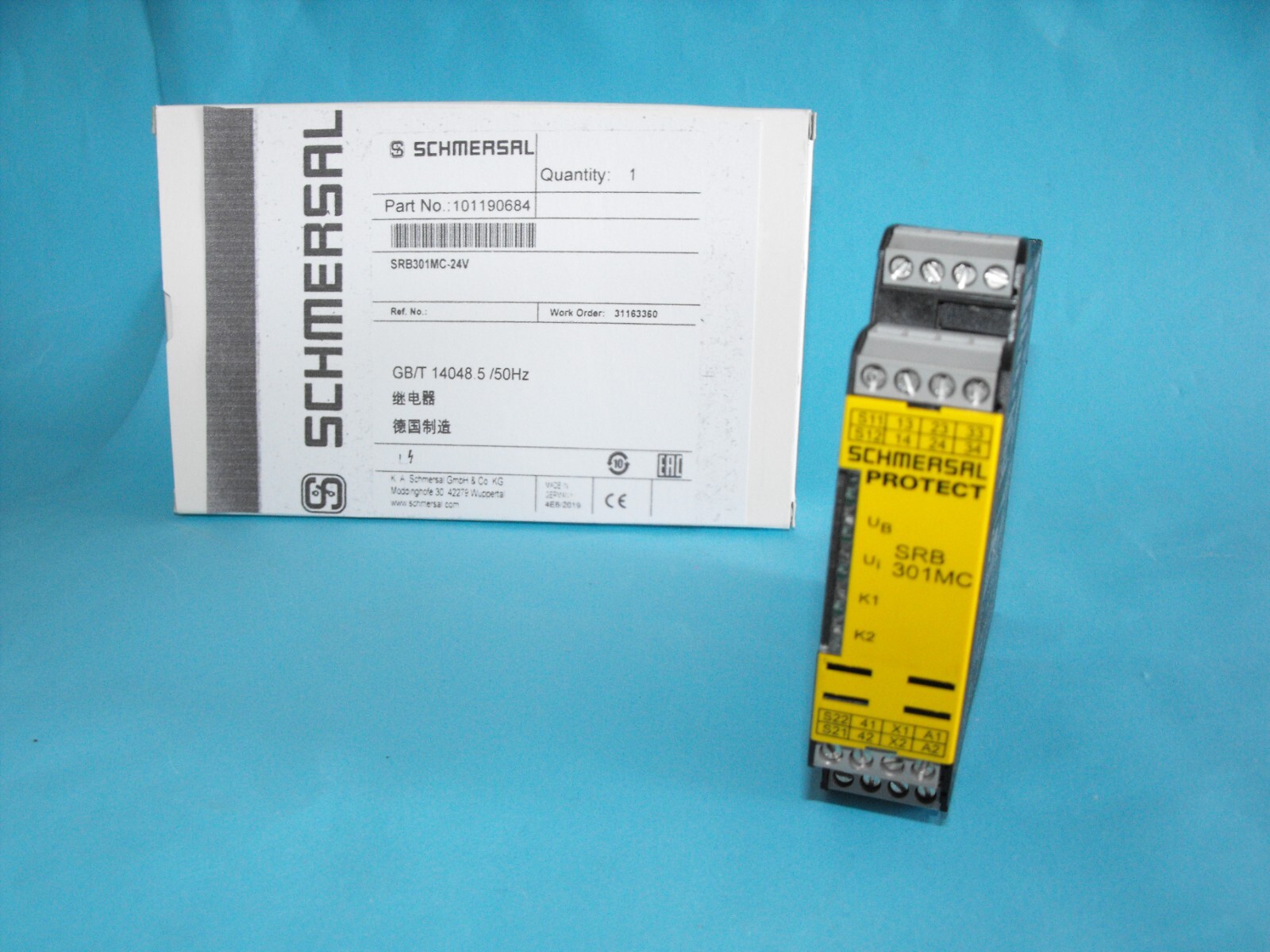 SCHMERSAL SRB301MC-24V.safety relay.SRB 301MC.USED