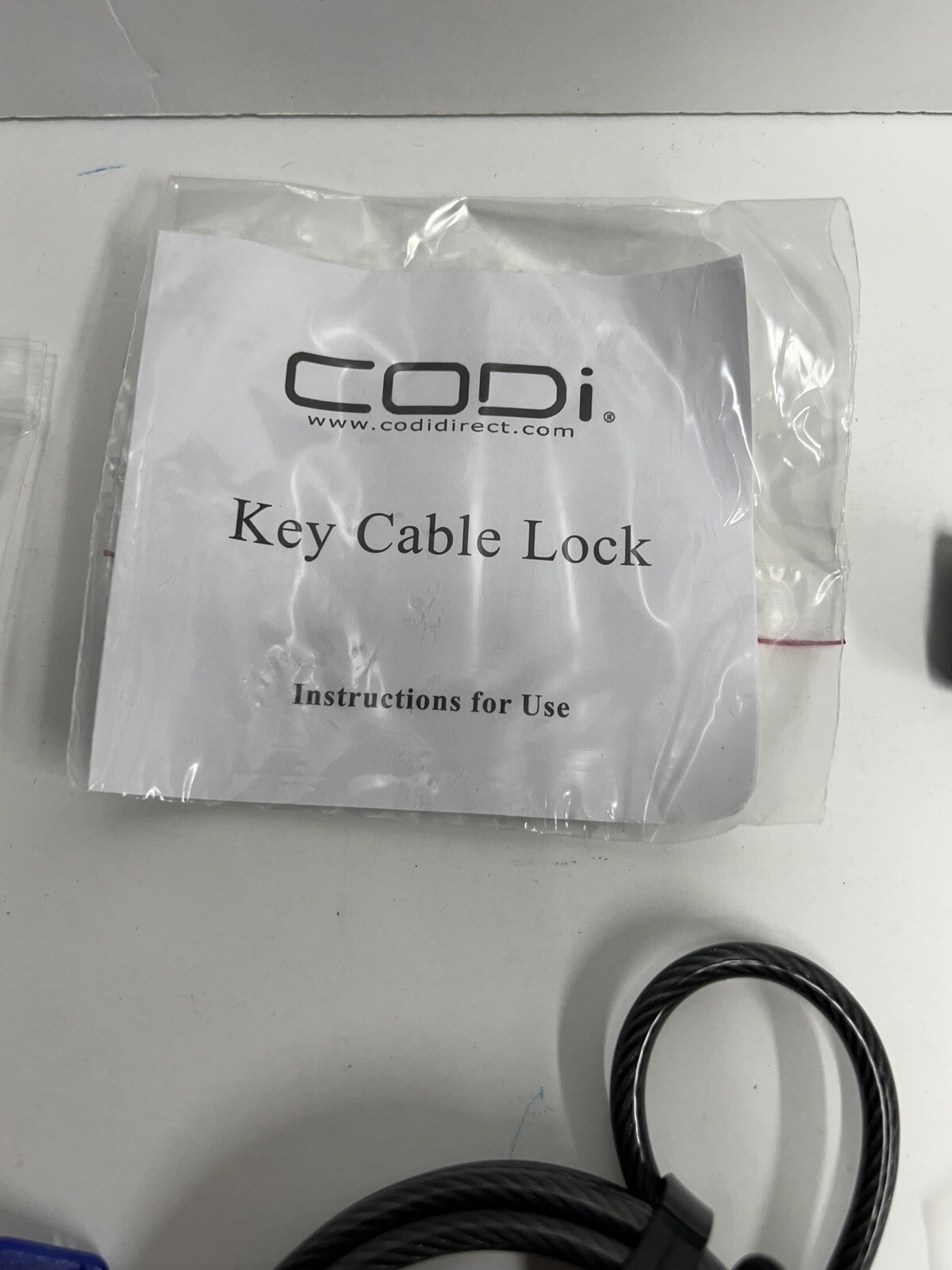 NEW - CODI A02001 Security Laptop Key Cable Lock