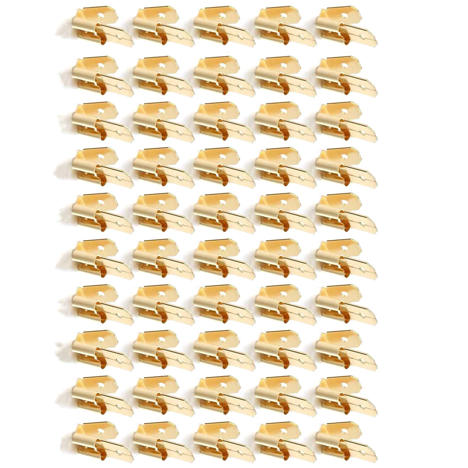 50pcs Piggyback Spade Connectors 3 Way Adapter Dual Male to Single Female