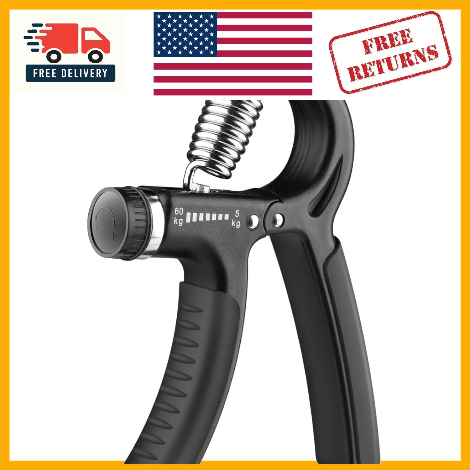 Ergonomic Hand Grip Exerciser for Muscle Building & Injury Recovery - 1 Pack