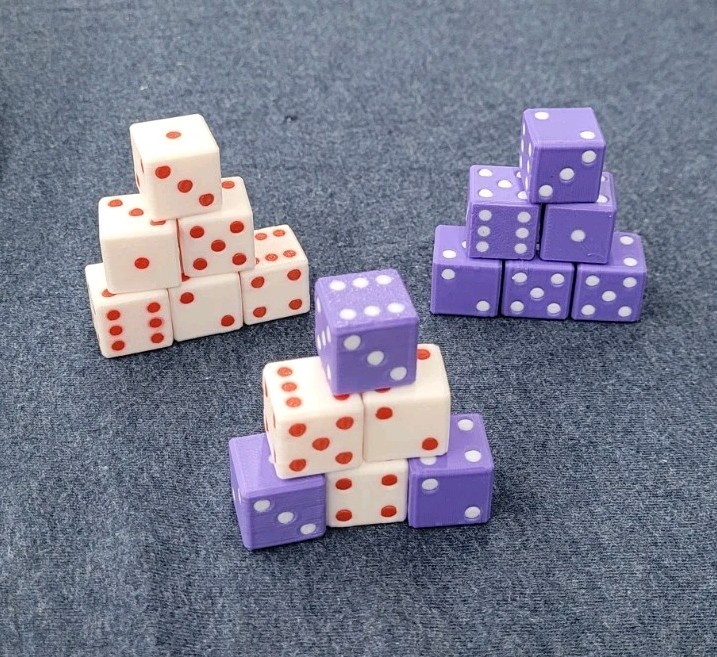 10 Custom d6 Dice - Any Color Combination! - Bulk Discounts!