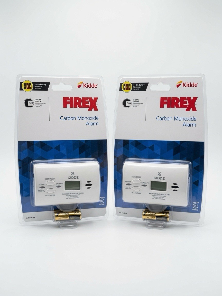 2 Pack Kidde Firex 900-0146-LP Battery Operated Carbon Monoxide Detector (HL)
