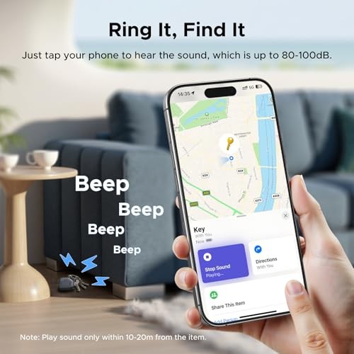 FineTrack Air Tracker Tags (iOS Only) 4 Pack Key Finder | Bluetooth Tracker 2