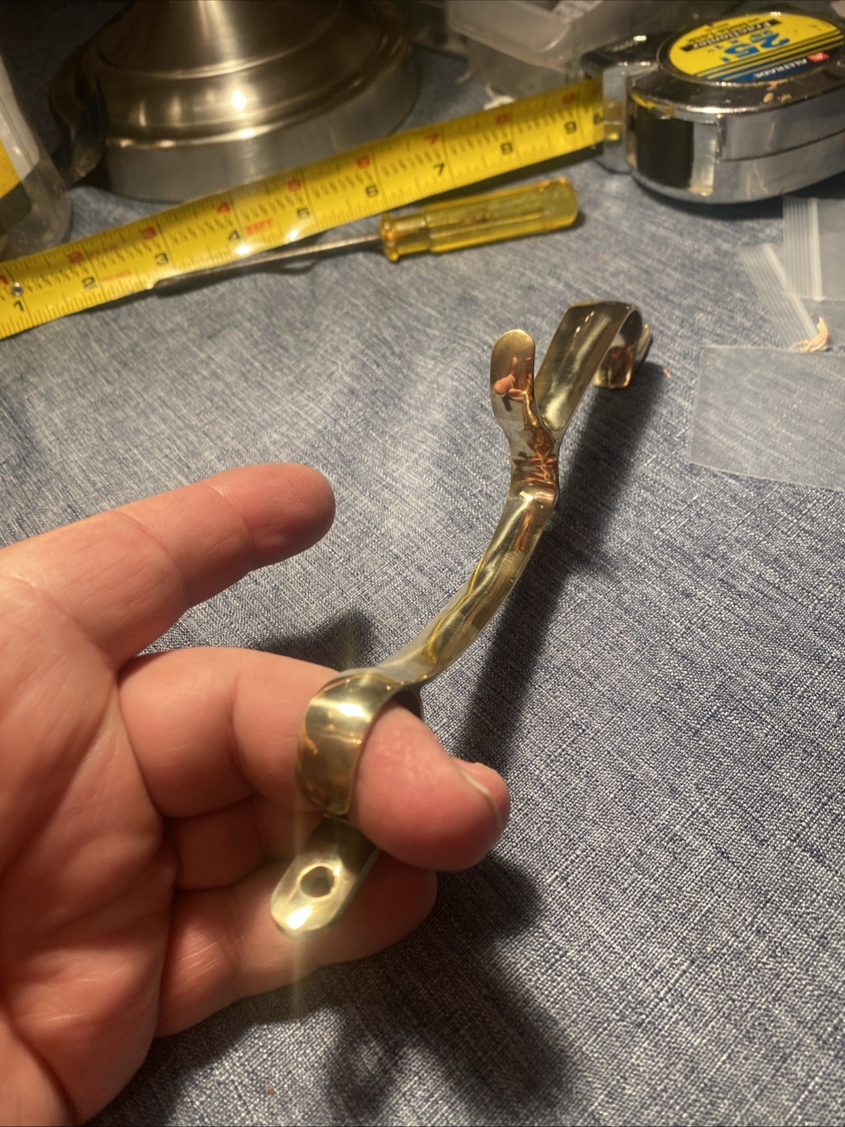Brass Trigger Guard from a CVA Hawkins Muzzleloader With Screws.