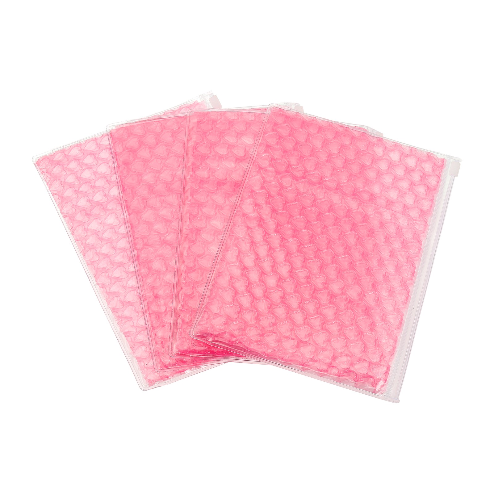 4pcs 6 x 9 Inch Bubble Bags Bubble Wrapping Pouches Zipper Packing Rose Red