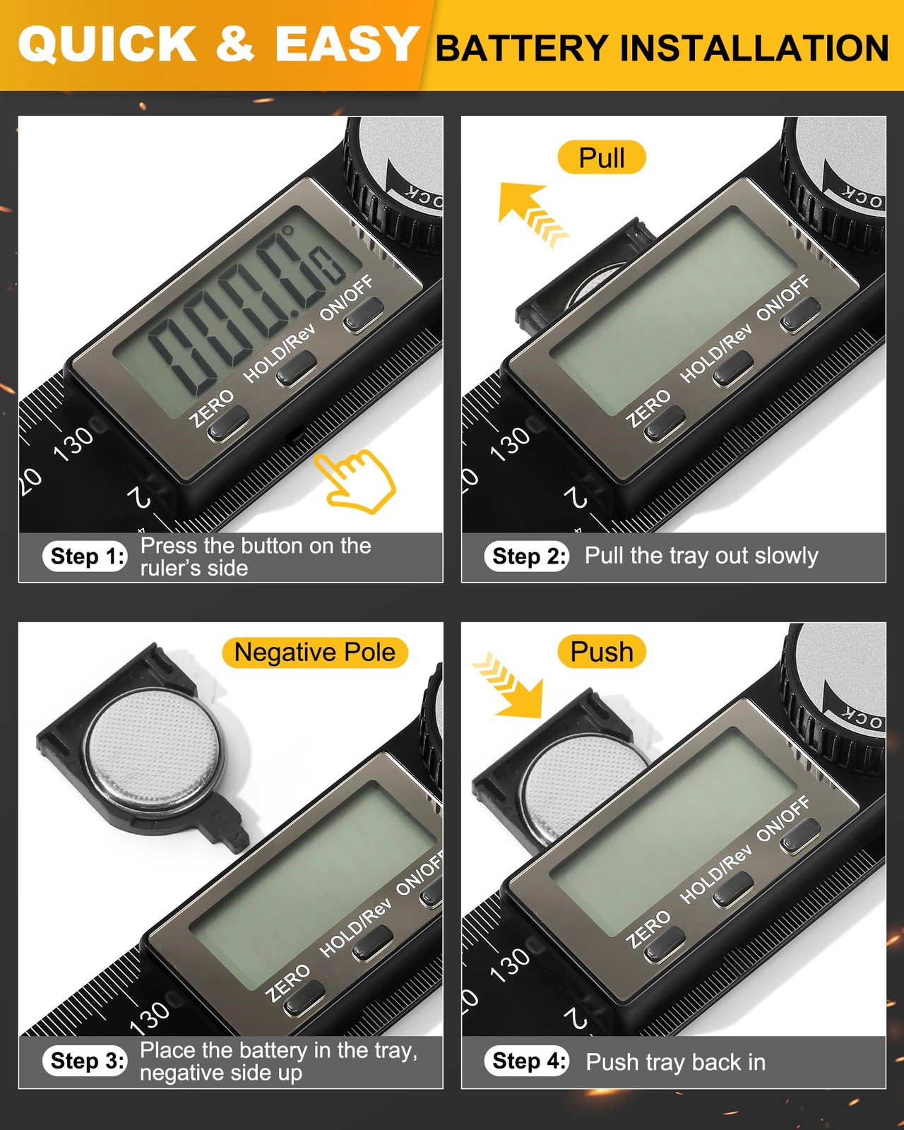 Protractor, Digital Angle Finder Protractor with LCD Display, 2in1 360° Angle...