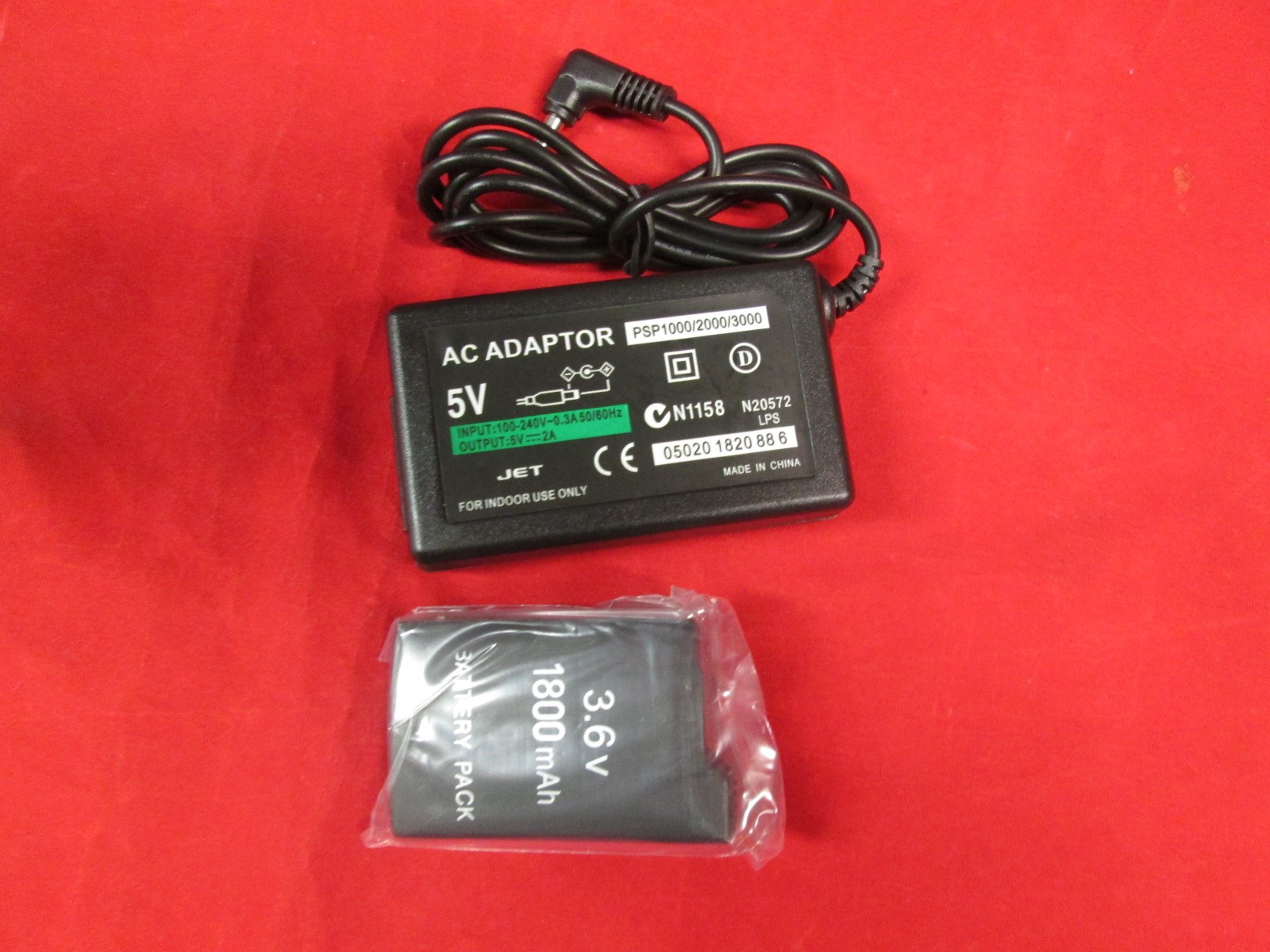 Home Travel Wall AC Charger And Battery Pack For Sony 1000 For PSP 0458