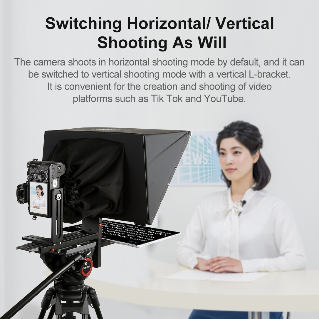 Desview TP170 17 inch Portable Universal HD Teleprompter for Tablet DSLR CameraV