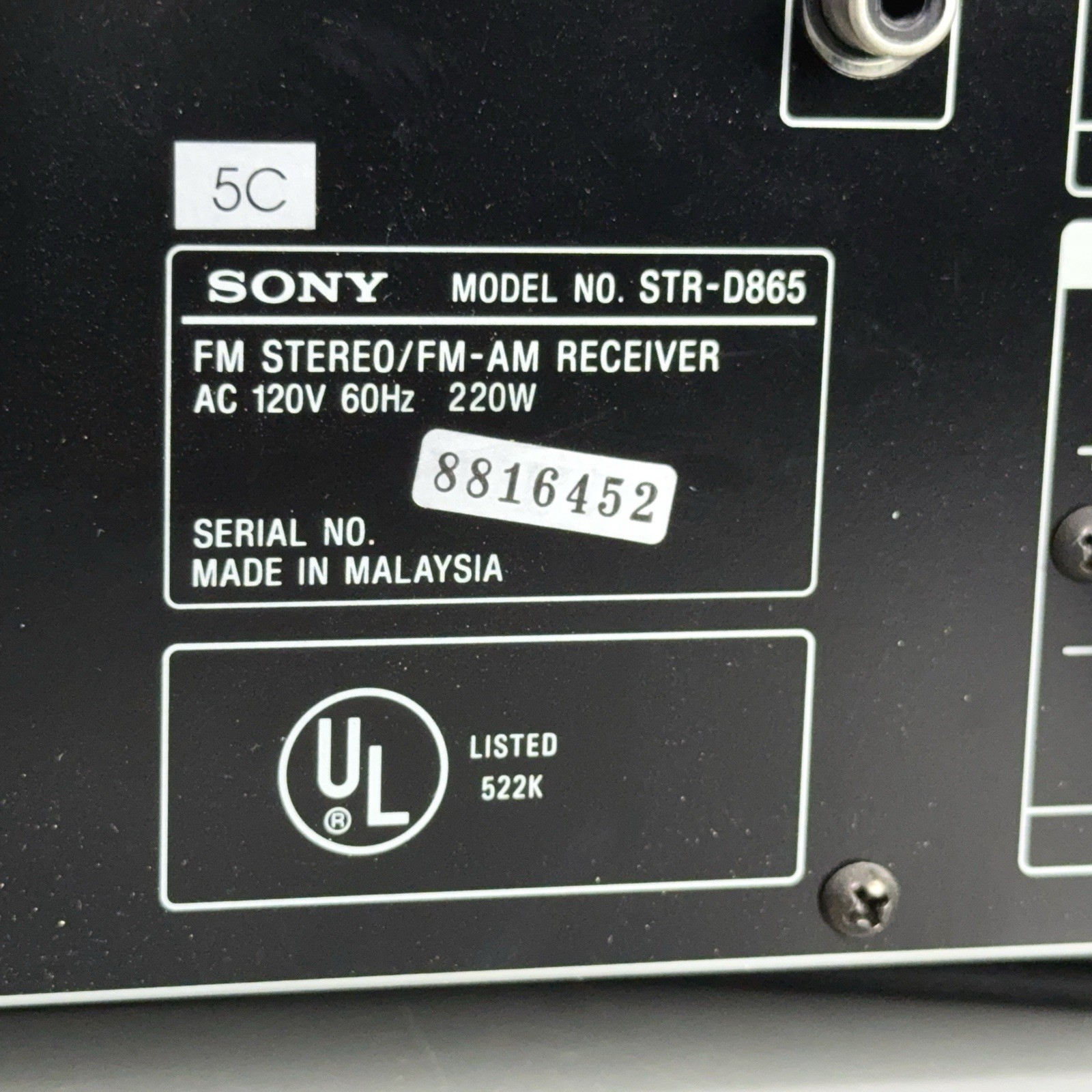 Sony STR-D865 Receiver Dolby Pro Logic Stereo & Remote Bundle