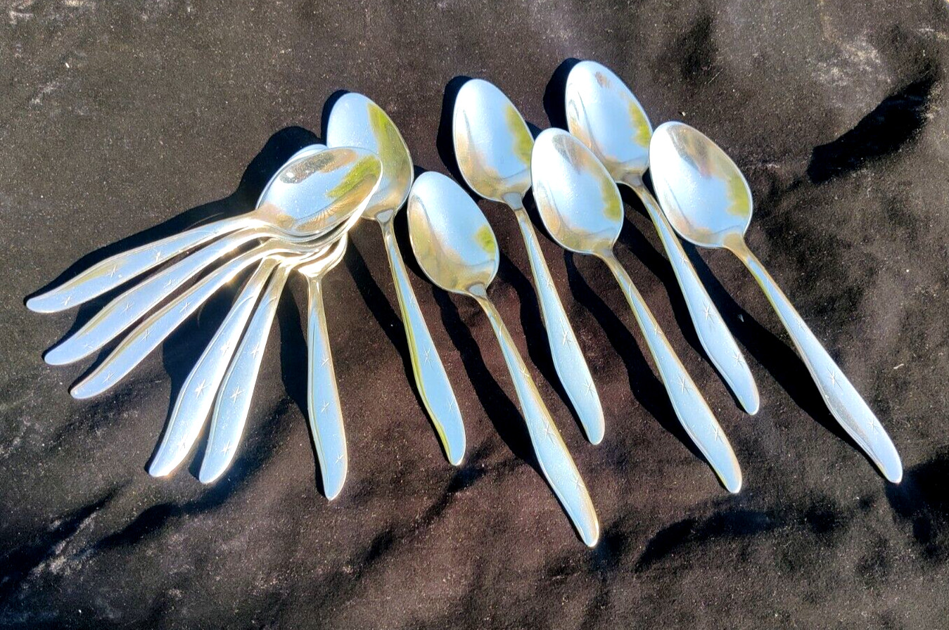 MAR-CREST CITATION Atomic Starburst 6 Teaspoons 6Tablespoons Stainless 12 total