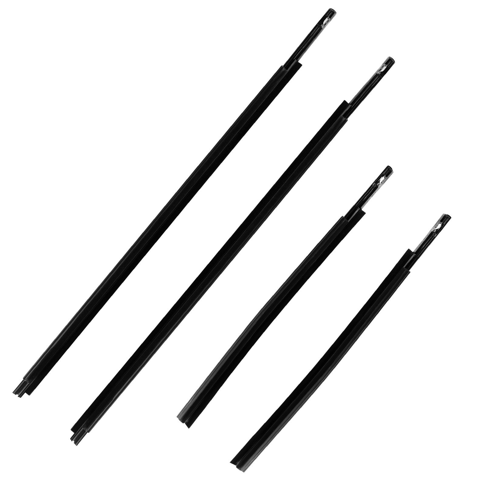4PCS Window Trim Seal Weatherstrip Belt Set Toyota Tundra Double Cab 2007-2020