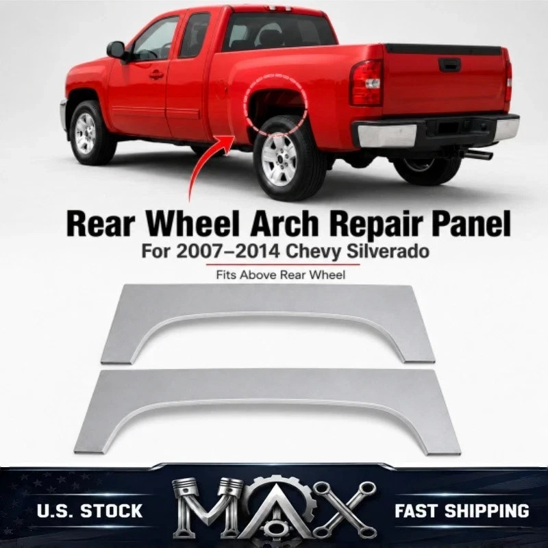 For 2007 - 2013 CHEVROLET CHEVY SILVERADO Pair REAR WHEEL ARCH REPAIR PANELS 0.8