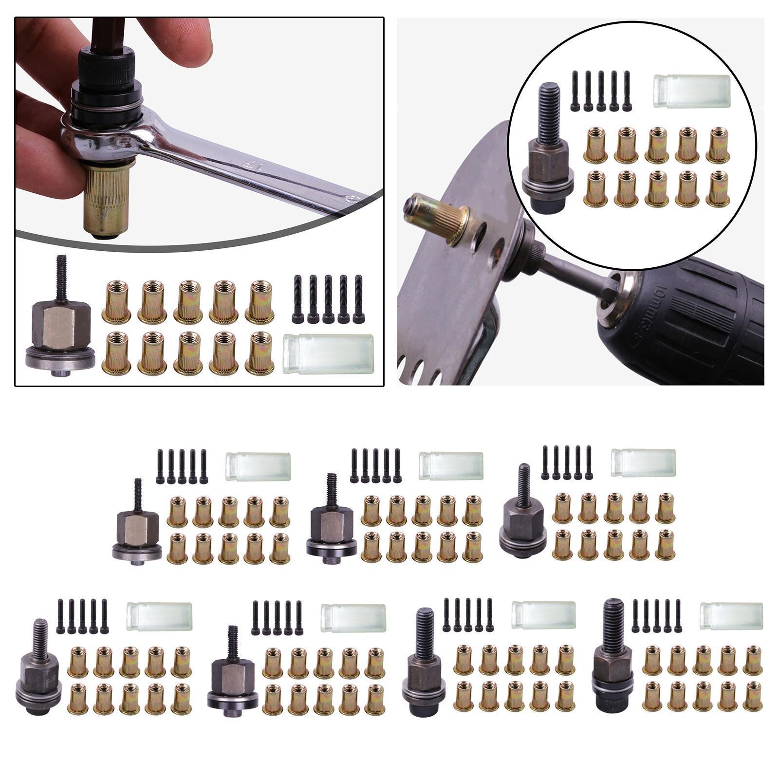 Rivet Nut Set Nut Mandrels Rivet Drill Attachment Rivet Nut Insert Drill Adapter