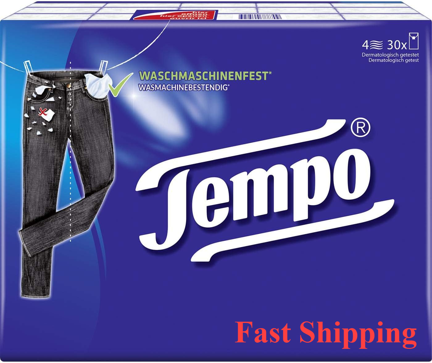 Tempo Tissues 30 Pack by Tempo | Fast Shipping | NEW | USA | WASCHMASCHINFEST ✅✅