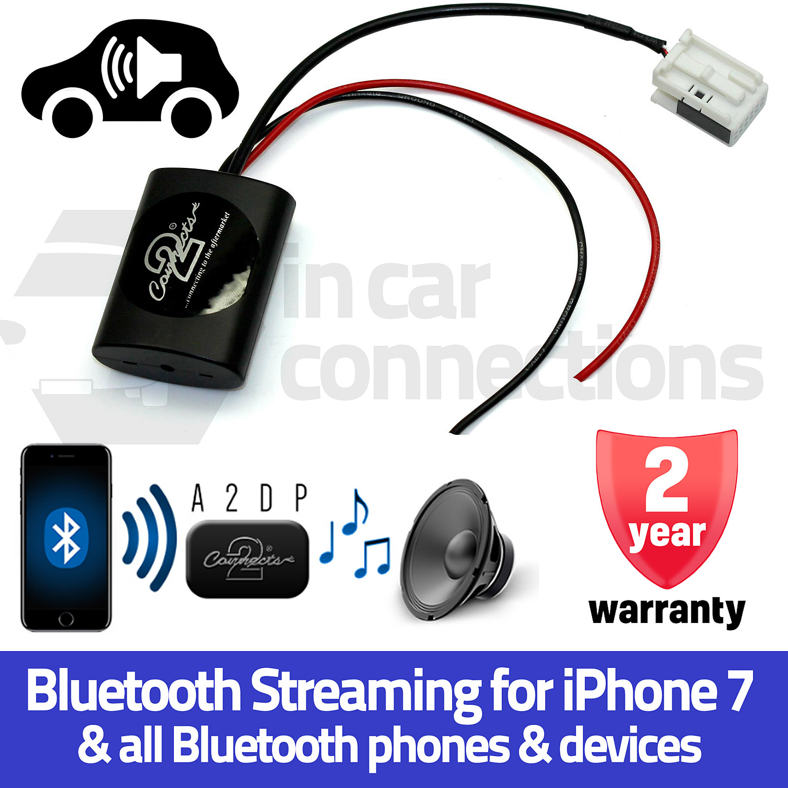 CTAAD2A2DP Audi A3 A4 TT A2DP Bluetooth Streaming Interface Adapter iPhone 7