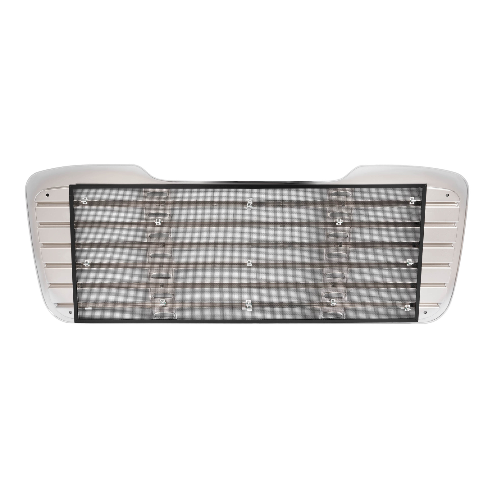 For Freightliner M2 2002-2022 Chrome Front Upper Bumper Grille ABS w/Bug Screen