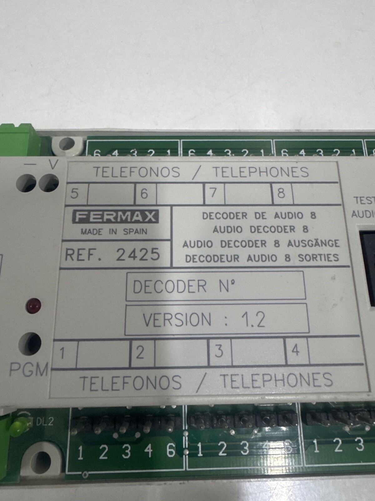 LOT OF 2 PCs FERMAX 2425 AUDIO DECODER
