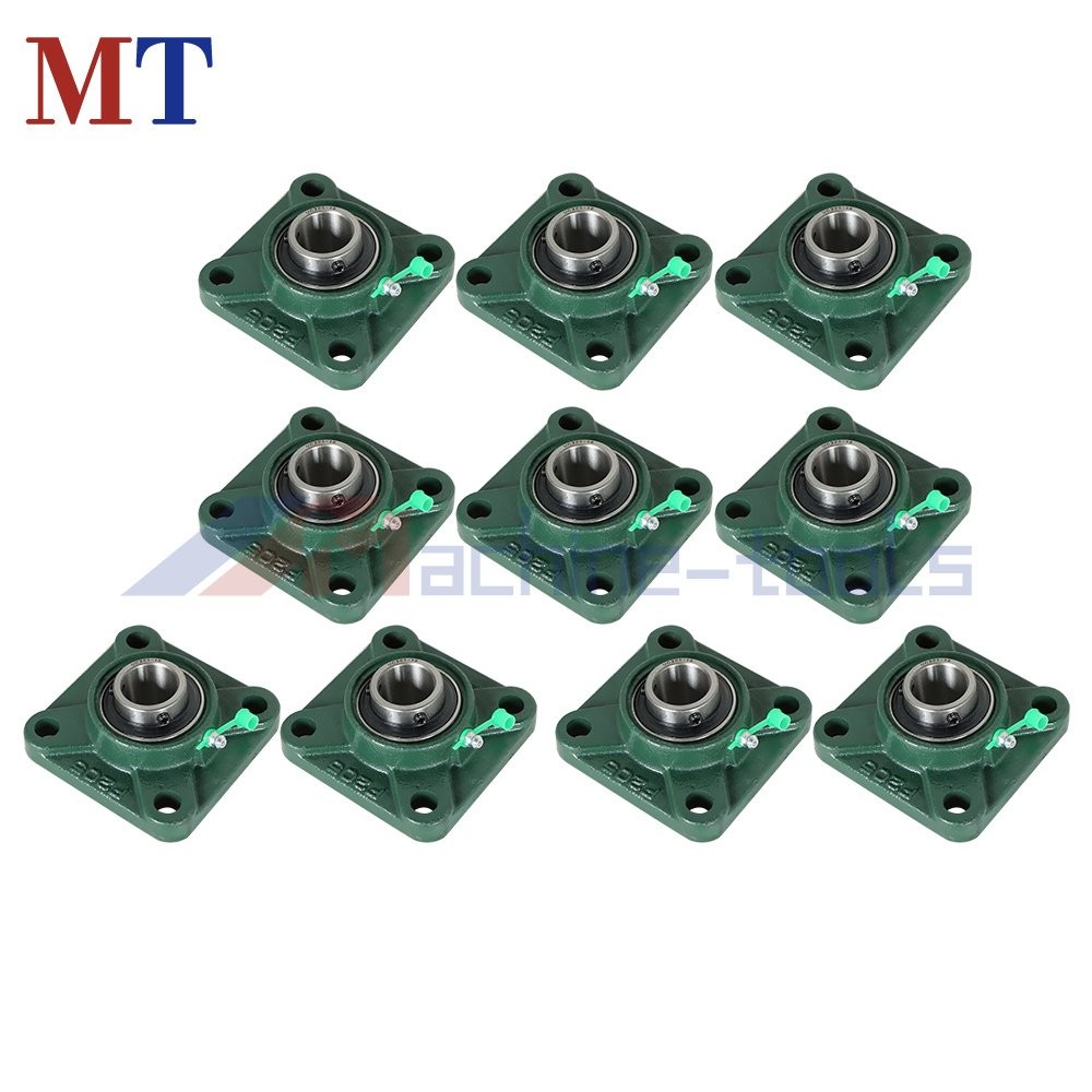 10 Pack UCF205-16 Pillow Block Flange Bearing 1" Bore 4 Bolt Solid Base