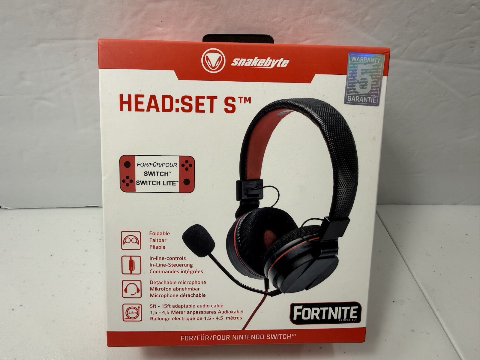 Snakebyte "HEAD:SET S FORNITE" Wired Headset Nintendo Switch (052)