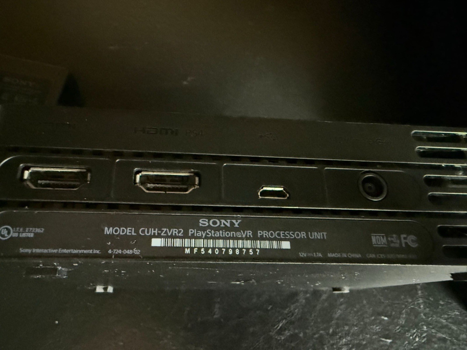 PlayStation PS4 VR CUH-ZVR2 Processor Unit w/Power Supply